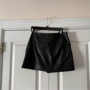 Wild Fable Black Faux Leather Skirt